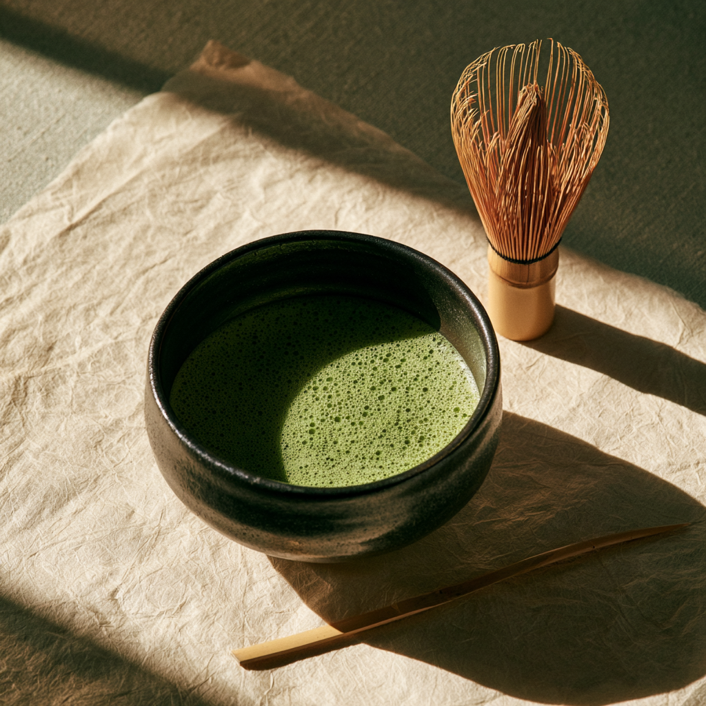 抹茶の一服と茶筅