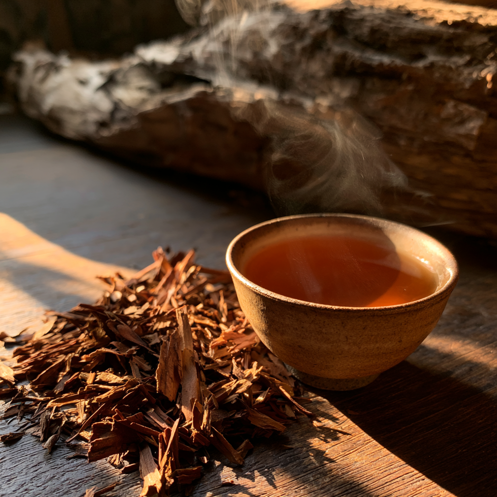 ほうじ茶の茶葉と一杯