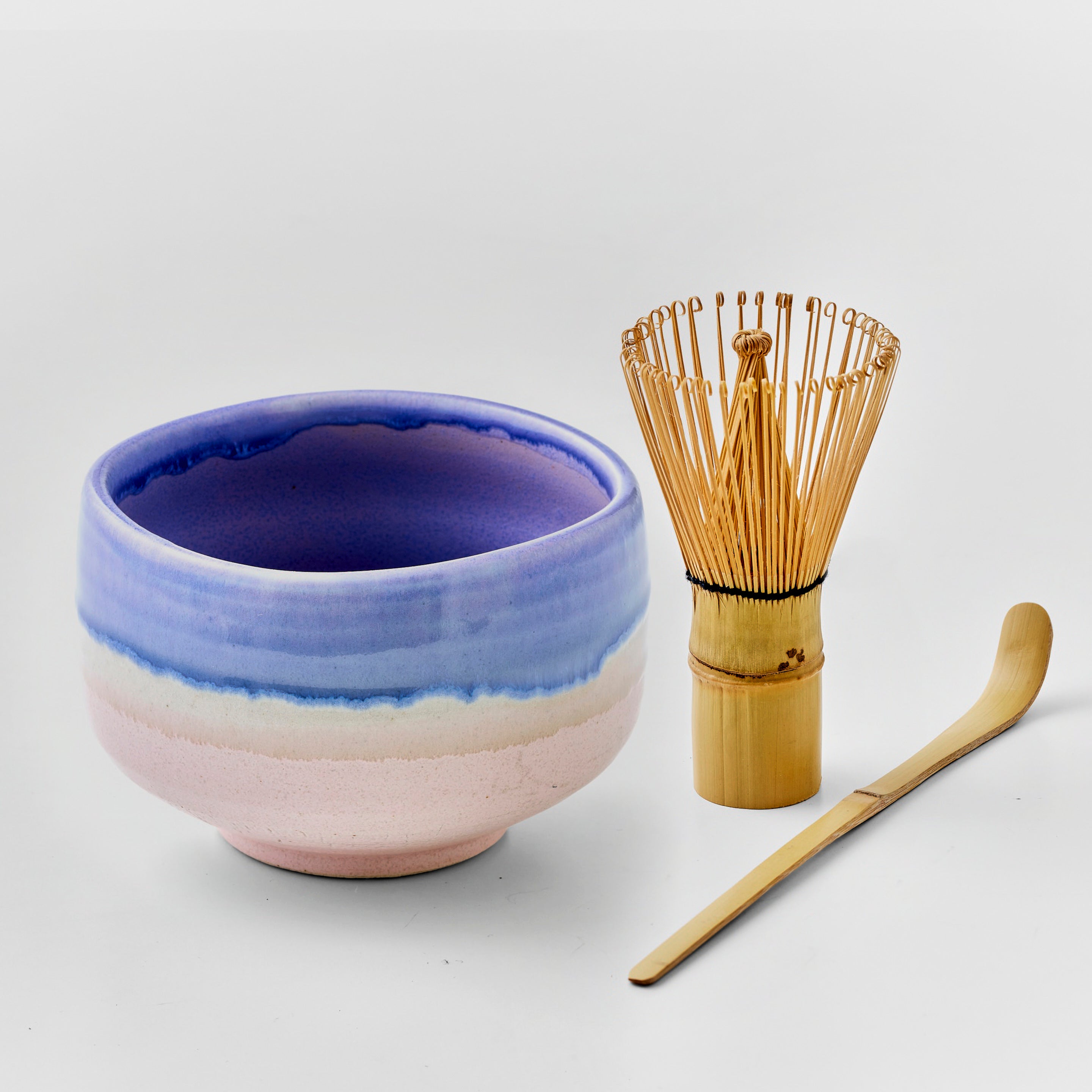 Set de 4 piezas de matcha orgánico + cuenco de matcha (cerámica Mino de Gifu)