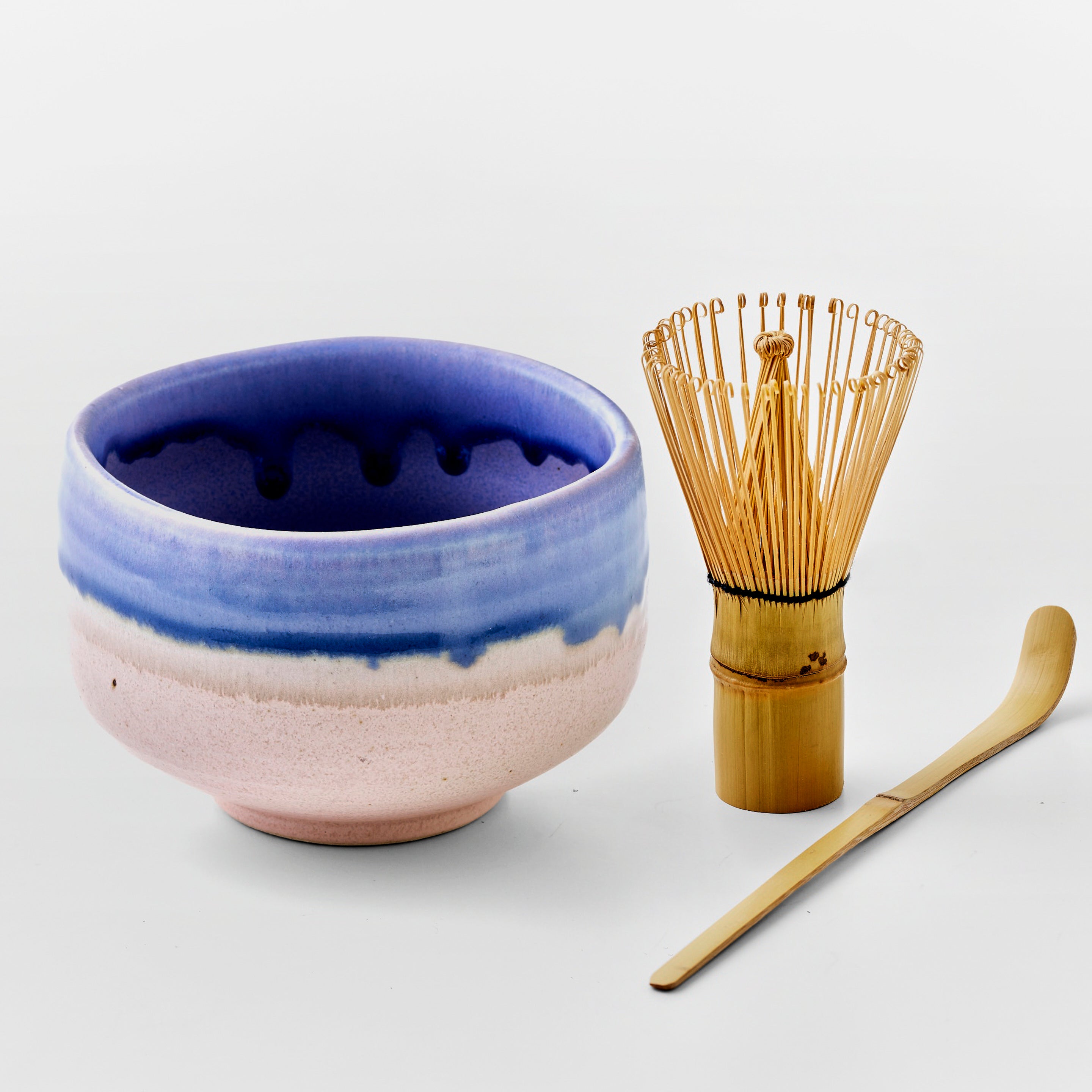Set de 4 piezas de matcha orgánico + cuenco de matcha (cerámica Mino de Gifu)
